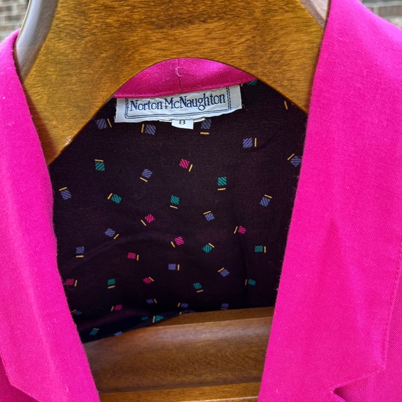 Vintage 80s Neon Pink Blazer - Picture 3 of 6